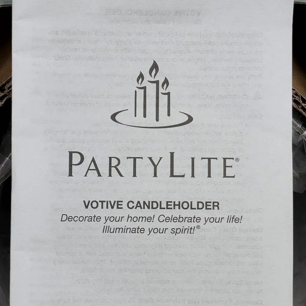 PARTYLITE ENCHANTED WOODLAND VOTIVE HURRICANE – RARE RETIRED – NIB – P90931
